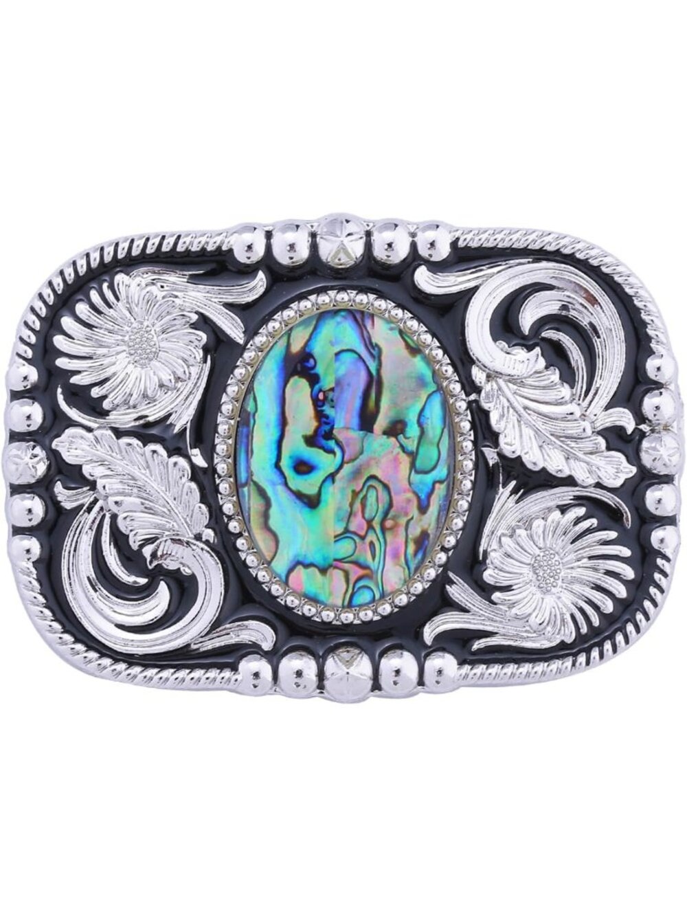Unisex 6# Shell Vintage Cowboy Rodeo Turquoise Belt Buckle Western